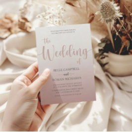 Convite de Casamento Elegante em Caligrafia com Do