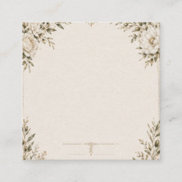 Convite de Casamento Elegante em Marfim com Champa