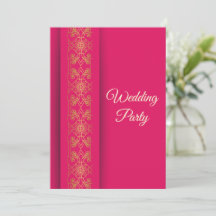 Convite de Casamento Elegante em Ouro