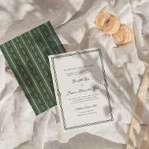 Convite de Casamento Elegante em Verde Sálvia Tosc