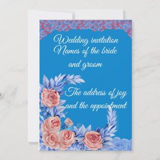 Convite de Casamento Elegante Estilo Floral Românt