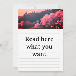 Convite de Casamento Elegante Flor de Cerejeira - 