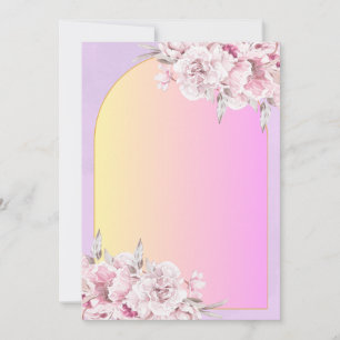 Convite de Casamento Elegante Floral Romântico