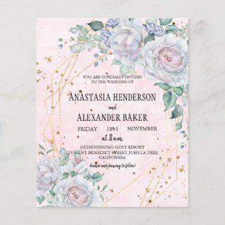 Convite de casamento elegante. Folheto