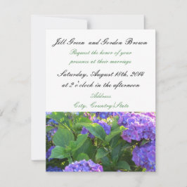 Convite de Casamento Elegante Hortênsia Roxa
