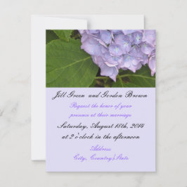 Convite de Casamento Elegante Hortênsia Roxa