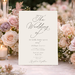 Convite de Casamento Elegante Marfim com Verso com