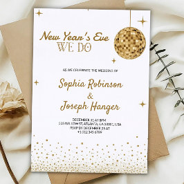 Convite de casamento elegante para Réveillon