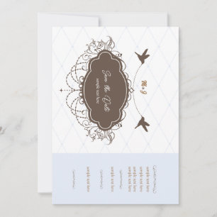 Convite de casamento elegante para salvar a data