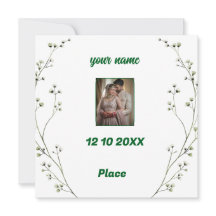 Convite de Casamento Elegante Personalizado