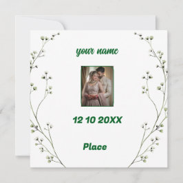 Convite de Casamento Elegante Personalizado