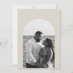 Convite de Casamento Elegante Personalizado com Fo