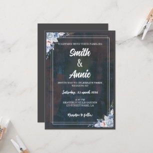 Convite de Casamento Elegante Pintura Abstrata – M