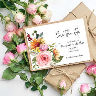Convite de Casamento Elegante Rosa Chic e Foto