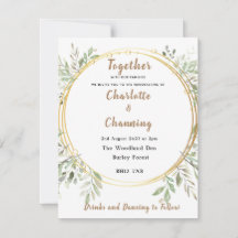 Convite de casamento | Elegante | RSVP | Fixação