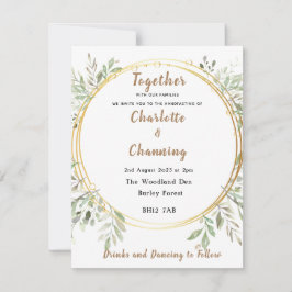 Convite de casamento | Elegante | RSVP | Fixação