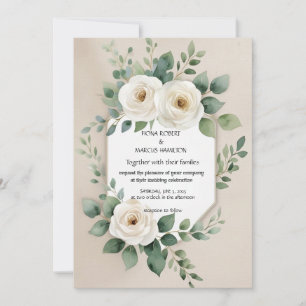 Convite De Casamento Elegante Rustic Boho Floral