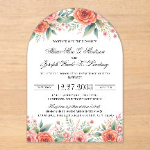 Convite de Casamento Elegante Terracota, Minimalis