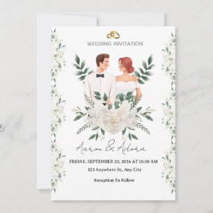 Convite de Casamento Elegante – Um Toque Moderno p