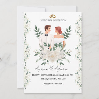 Convite de Casamento Elegante – Um Toque Moderno p