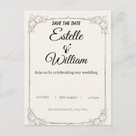 Convite de Casamento Elegante – Um Toque Moderno p