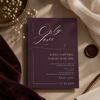 Convite de Casamento Elegante Velvet Preto Only Lo