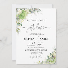 Convite de Casamento Elegantes Hortênsias