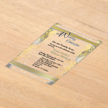 Convite de Casamento em Acrílico Transparente