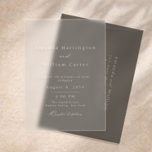 Convite de Casamento em Acrílico Transparente, Min