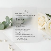 Convite de Casamento em Acrílico Transparente Mini