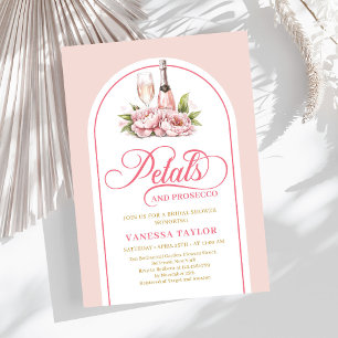 Convite de casamento em aquarela com pétalas elega