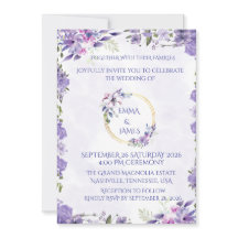 Convite de Casamento em Aquarela Elegante