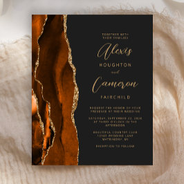 Convite de Casamento em Ardósia com Ágata em Laran
