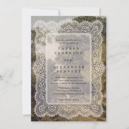 Convite de Casamento em Arte Fina de Renda Antiga
