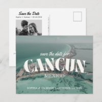 Convite de casamento em Cancun Save the Date Cartã