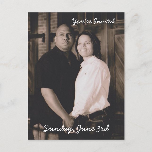 Convite de Casamento em Cartão Postal (Frente)