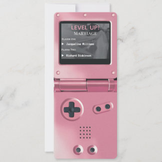 Convite de Casamento em Console de Jogos Portátil 