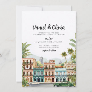 Convite de casamento em Cuba Havana destino casame