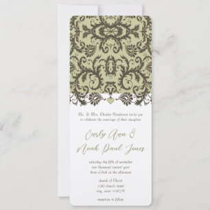 Convite de Casamento em Damasko Marrom