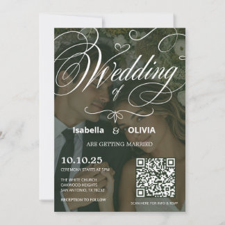 Convite de Casamento em Estilo de Revista Moderna 