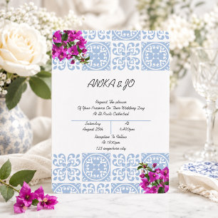 convite de casamento em estilo italiano romântico