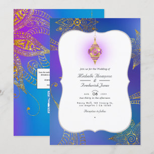 Convite de Casamento em Folha de Ouro Arábico Boll