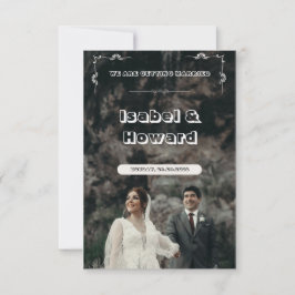 Convite de Casamento em Foto Minimalista Bege