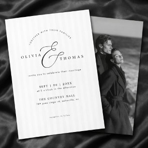Convite de Casamento em Foto Preto e Branco Atempo