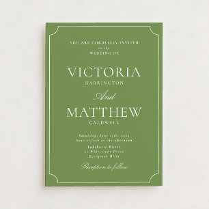 Convite de Casamento em Letra Moderna e Verde Cítr