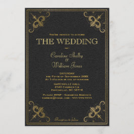 Convite de Casamento em Livro de Couro Vintage