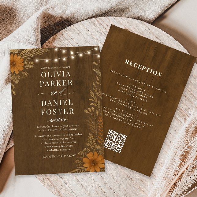 Convite de Casamento em Madeira Rústica Boho Tudo  (Criador carregado)
