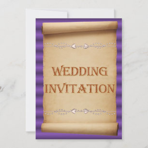 Convite de casamento em pergaminho. Convite para C