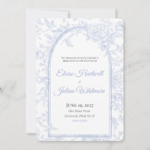 Convite de Casamento em Porcelana Meadow Chinoiser
