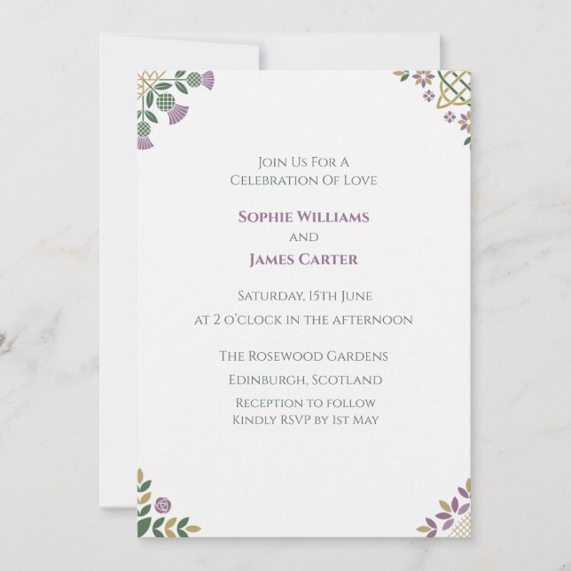 Convite de Casamento em Prata Art Déco (Frente)